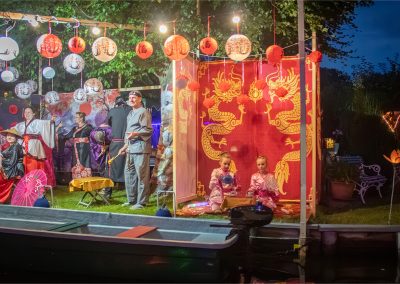Sommerkarneval Korsofahrt 2025 in Alt Ruppin | geschmücktes Ufer Japan Asia
